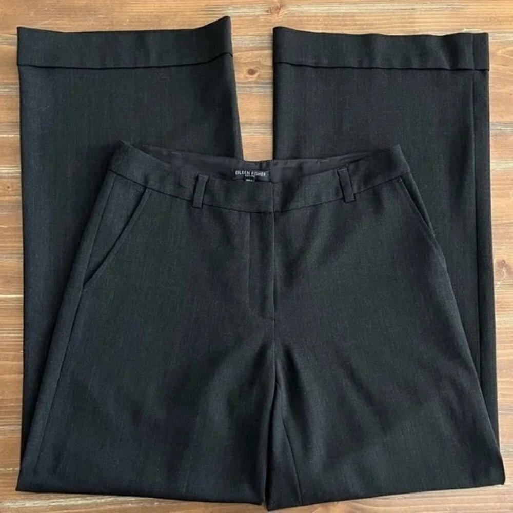 EILEEN Fisher Petite Wide Leg Cuffed Trouser. PP.